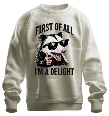 Obrázok produktu pre Tričko s potlačou "Opossum Cool Statement", sarkastický motív, prírodná farba, veľkosť 3XL