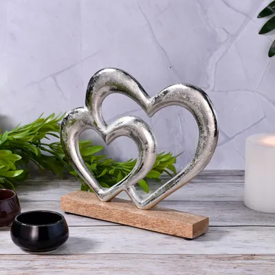 Image de Cœur Présentoir Objet décoratif Argent Amour -9-