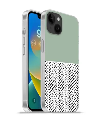 Produktbild von MuchoWow® Handyhülle Schutzhülle Hülle für Apple iPhone 14 Plus - Soft case Polka dots - Grün - Schwarz Silikon Softcase Handy Hülle - Abbildung