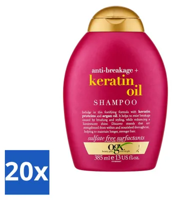 Produktbild von 20 x OGX Anti-Breakage Keratin Oil Shampoo - 385 ml - Vorteilspackung - 20 Stücke