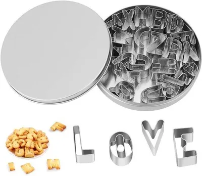 Produktbild von Kuchenformen, Alphabet, Edelstahl, Selbstgemacht, Plastik, Backzubehör Set