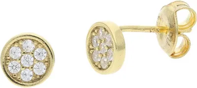 Produktbild von Ohrstecker Silber 925 Gold plattiert Zirkonia JL52-06-0025 JuwelmaLux
