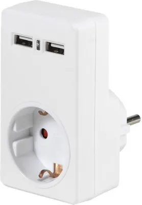 Immagine prodotto di Adattatore per presa con 2 porte USB (34422)