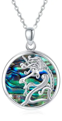 Image de Collier en argent sterling avec pendentif en abalone