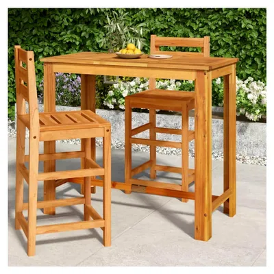 Produktbild von Hoher Gartentisch aus Akazienholz, 120 x 60 x 105 cm, für den Außenbereich, Balkon, Terrasse, Möbel
