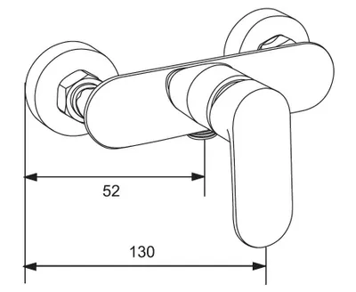 Image de Robinet de douche Milo noir (71340-70)