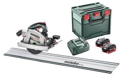 Zdjęcie produktu dla Metabo Set KS18LTX66BL Akku-Handkreissäge 18V metaBOX mit Akku Führungsschiene