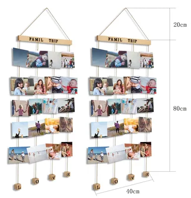 Produktbild von Fotolisten Set, Holz, 2 Stück, 100 x 40 cm, für Wanddekoration