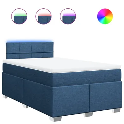 Immagine prodotto di vidaXL Letto a molle con materasso blu 120x190 cm in tessuto