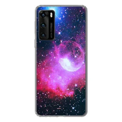 Produktbild von MuchoWow® Handyhülle Schutzhülle Hülle für Huawei P40 Universum - Planeten - Rosa - Jungen - Mädchen - Kinder Silikon Softcase Handy Hülle - Handytasche