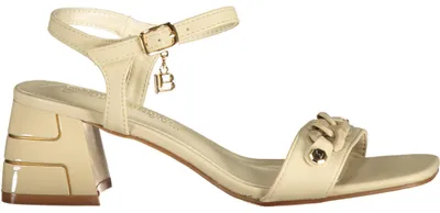Immagine prodotto di Elegante sandalo da donna beige con tacco da 5 cm e dettagli a contrasto