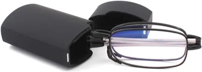 Produktbild von Faltbare Lesebrille,, Blaulichtfilter, zum Lesen, mit Hartschale