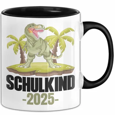 Produktbild von Trendation - Einschulung Junge Geschenk für Schultüte Füllung Tasse Schulstart 1 Schultag Schuleinführung Schulanfang Geschenkidee Schulkind Jungs 2022 (Schwarz)