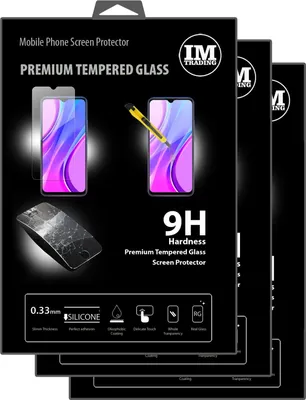 Obrázok produktu pre 3X Tempered Glass Screen Protector 9H Screen Protector Film Display Glass Screen Protector kompatibilný s XIAOMI REDMI 9