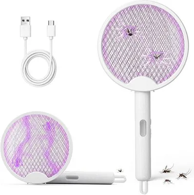 Obrázek produktu pro Elektrický odpuzovač hmyzu, dobíjecí, 2 v 1, USB typu C, s UV světlem pro odpuzování komárů a much – ideální pro zahradu, kempování a použití v interiéru