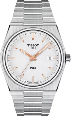 Produktbild von Tissot PRX 40 mm Silbernes Zifferblatt Quarz