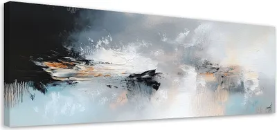 Produktbild von Leinwandbild Grau Golden Industriell Abstraktion 120x40 Feeby Grau bild für die wand bereit zum aufhängen