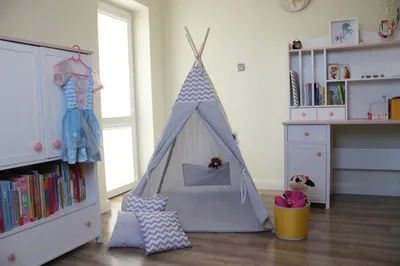 Produktbild von Kinder Spielzelt TIPI Teepee 7 Elemente SET zelt für Mädchen oder Junge