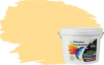 Produktbild von RyFo Colors Silikonharz Fassadenfarbe Lotuseffekt Trend Orangetöne Orangegelb 3l - bunte Fassadenfarbe, weitere Orange Farbtöne und Größen erhältlich, Deckkraft Klasse 1