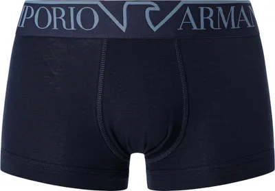 Produktbild von Emporio Armani Boxershorts aus Baumwolle mit Mega-Logo, Blau M