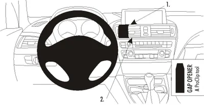 Produktbild von Brodit ProClip Fahrzeughalter 854721 - Mittelbefestigung - BMW 1-series F20, F21 12-17, BMW 2-series F22 und weitere