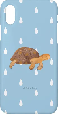 Produktbild von Mr. & Mrs. Panda Iphone 10 Handyhülle Schildkröte Marschieren - Blau Pastell - Geschenk, Motivation, X, Meer, Handy, Schildkröten, Case, Inspiration, Reiselust, Neustart