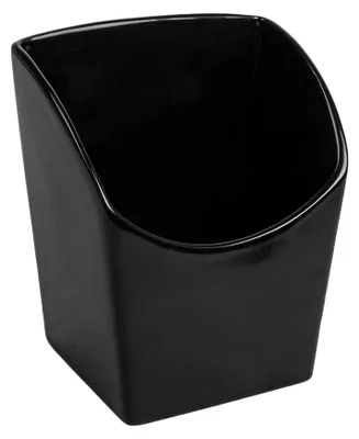 Frittierbehälter, 6 Stück, Porzellan, schwarz, 13,3 x 9,4 x 14,6 cm