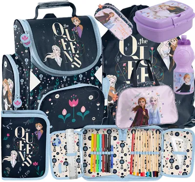 Produktbild von Eiskönigin Schulranzen 7teilig schulrazen set rucksack schulrcuksack ranzen FUR MADCHEN disney FROZEN