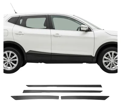 Produktbild von Seitentürleiste Türschutzleiste für Nissan Qashqai J11 2014-2021 Chrom Dunkel 4x, KI-generiertes Bild