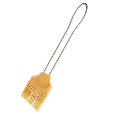 Produktbild von Birkmann Silikonpinsel III Groß, Backpinsel, Küchenpinsel, Backzubehör, Silikon / Edelstahl, Orange, 21 cm, 421066