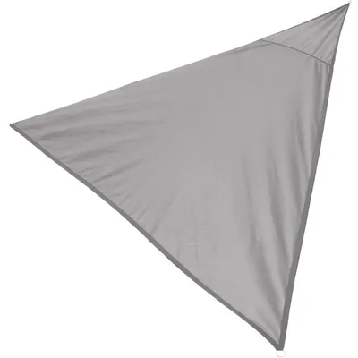 Image de Voile d'ombrage triangulaire en tissu - Gris clair - 3,6 m