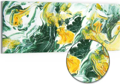 Produktbild von DEQORI Hybrid Leinwand Bild 125x50 cm 'Natürliche Harmonie' Wandbild Glas flach modern