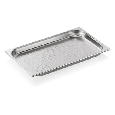 Produktbild von Gastronormbehälter / GN Behälter, GN 1/1, Serie 71, gelocht, Tiefe wählbar : GN Behälter 1/1-040 mm, perforiert Variante: GN Behälter 1/1-040 mm