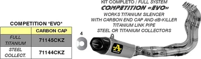Immagine prodotto di Marmitta completa ARROW competition evo titanio con dbkiller e fondello per BMW S 1000 r