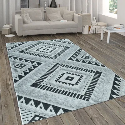 Image de Tapis d'extérieur résistant aux intempéries Balcon Cuisine Salon Design ethnique Géométrique 3D Dimensions 80 x 150 cm