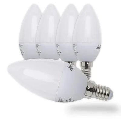 Produktbild von B.K.Licht - 5er Set LED Lampe E14 mit warmweißer Lichtfarbe, 5 Watt, 470 Lumen,
