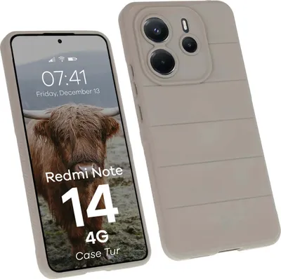Produktbild von Robuste Handyhülle für Xiaomi Redmi Note 14 4G, Bizon Case Tur, Hellgrau