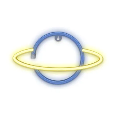 Obrázek produktu pro Dekorativní LED neon Saturn modro žlutý