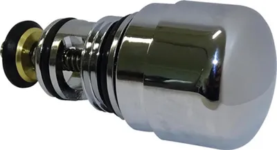 A close-up studio shot of a plumbing valve component.