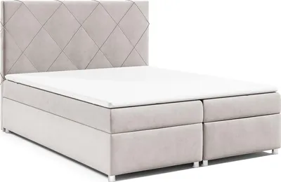Produktbild von Best for Home Boxspringbett mit Bettkasten Trinity K-7 Bonellfederkern inkl. Topper, mit Lieferung, Aufbau & Entsorgung 200x200-Creme