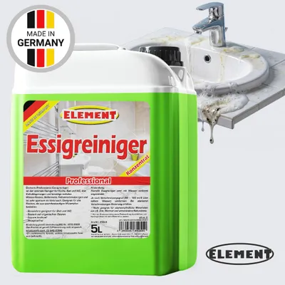 Produktbild von Element Essigreiniger | 5 Liter | Gastro Sanitär | Allzweckreiniger | Entkalker Badreiniger | Konzentrat