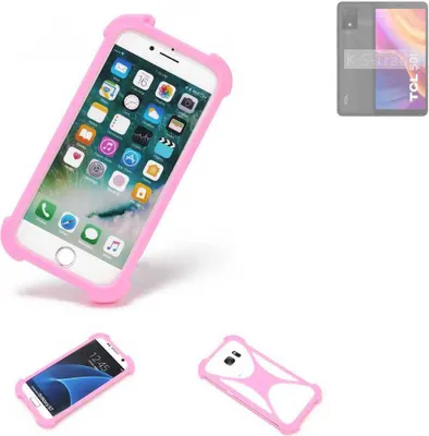 Produktbild von K-S-Trade Handy Hülle kompatibel mit TCL 501 Schutz Hülle Bumper Silikon Schutz Hülle Cover Case Silikoncase Silikonbumper TPU Softcase Smartphone,