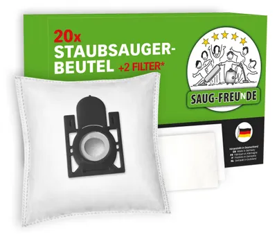Produktbild von SAUG-FREUnDE I 20 Staubsaugerbeutel für Aldi, Quigg Compact Home Eco 2, Pro Nature Eco +, Eco 1600, Eco 1600 Watt, Sento Pro, Varia R-Control, Villa 1000, BS 57/5, BS 59/1 (EI1)