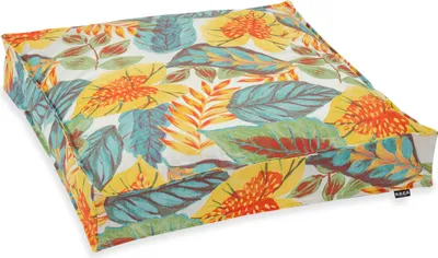 Produktbild von H.O.C.K. Tropical Outdoor Bodenkissen BODO 60x60x10cm col. 230 yellow aqua multi sunny