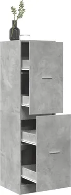Produktbild von vidaXL Apothekerschrank Betongrau 40x41x144,5 cm Holzwerkstoff