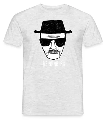 Produktbild von Spreadshirt Breaking Bad Heisenberg Skizze Zeichnung Männer T-Shirt, S, Grau meliert