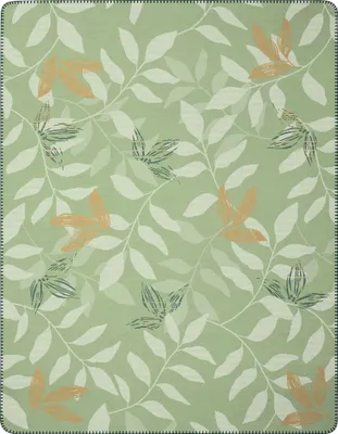 Produktbild von Biederlack Wohndecke mit Zierstich  Farbe Greenery Größe 150x200cm