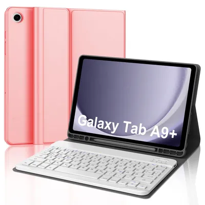 Zdjęcie produktu dla Etui z klawiaturą do tabletu Galaxy Tab A9 Plus 11 cali (2023), kolor złoty