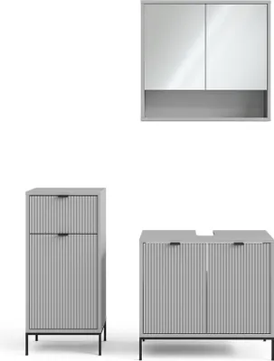 Image de Meubles bain Vicco Eliza Gris 3 parties, Model 40704