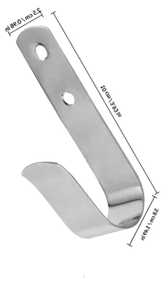 Produktbild von Edelstahl Bootshaken Wandhaken 107x25mm Stabiler Aufhänger für Boots- und Schlauchlagerung
